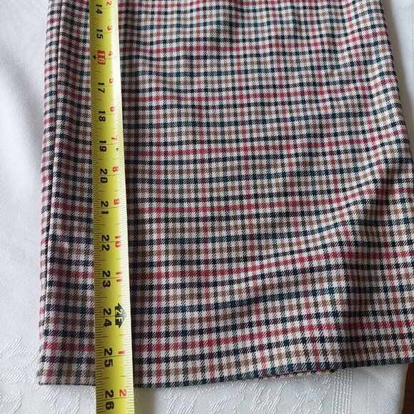 ZARA Wide-Leg Pants, Multi-Check, With Waist Ribbon, Size S - Picture 7 of 8